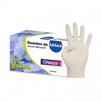 GUANTES LATEX CON POLVO 100U T- PEQ