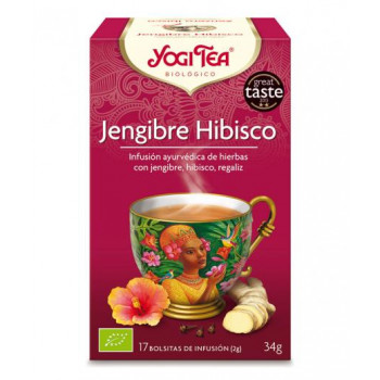 YOGI TEA Infusión Jengibre Hibisco 17 bolsitas