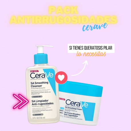 CERAVE Pack Antirrugosidades Limpiador 236 ml + Crema Alisadora 340 ml