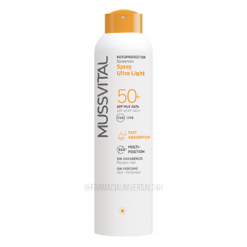 MUSSVITAL fotoprotector solar SPF50+ spray 100ml