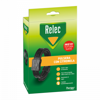 RELEC Pulsera Antimosquitos con Citronela Color Negro