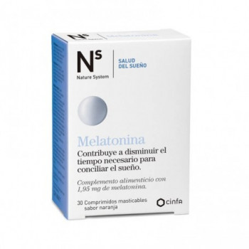 N+S Melatonina 1,95mg 30 comprimidos masticables sabor naranja