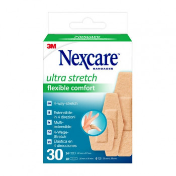 Nexcare Flexible Comfort Ultra Stretch Tiras Surtidas 30 unidades