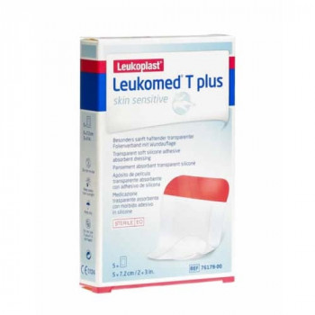 LEUKOMED T Plus Skin Sensitive 5 Cm X 7,2 Cm 5 Uds