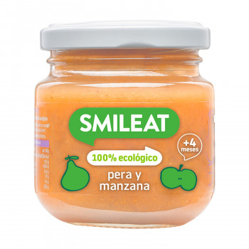 SMILEAT Tarrito Manzana, Pera, Cereales 130 g