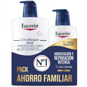 EUCERIN UreaRepair Plus Pack Loción Hidratante 10% Urea 1L + 400 ml Gratis