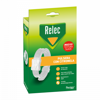 RELEC Pulsera Antimosquitos con Citronela Blanco