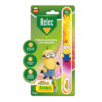 RELEC Pulsera Minions Estampado Rosa