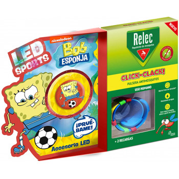 RELEC Pulsera Repelente Infantil Bob Esponja Fútbol