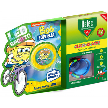 RELEC Pulsera Repelente Infantil Bob Esponja Bicicleta