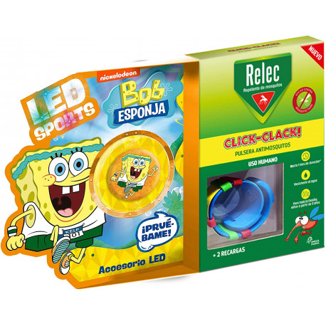 RELEC Pulsera Repelente Bob Esponja Atleta