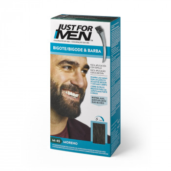 JUST FOR MEN bigote y barba gel colorante Moreno 30cc