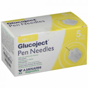 GLUCOJECT PEN NEEDLES 31g 5 mm 100 Agujas