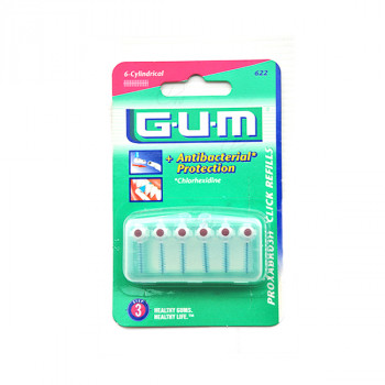 GUM Interdental 622 Recambio Proxa Click Cil 6 uds