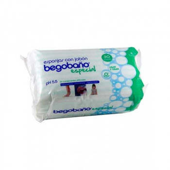 BEGOBAÑO Esponja Enjabonada Desechable 30 uds