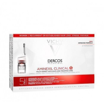 VICHY Dercos Aminexil Clinical 5 Mujer 21 monodosis de 6 ml