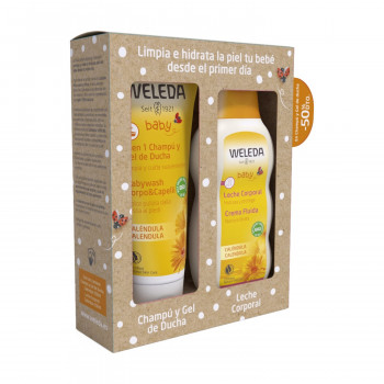 WELEDA Pack Verano Gel de Ducha 200 ml + Leche Corporal 200 ml