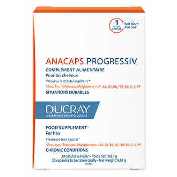 DUCRAY Anacaps Progressiv Complemento Alimenticio 30 Cápsulas