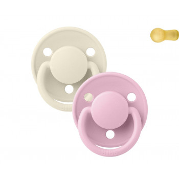 TUTETE Bibs de Lux Chupete Ivory/Baby Pink 0-6 Meses 2 Uds