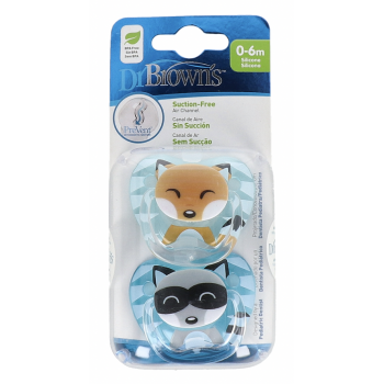 DR BROWN´S Chupete Prevent Animal Niño 0-6 Meses 2 Uds