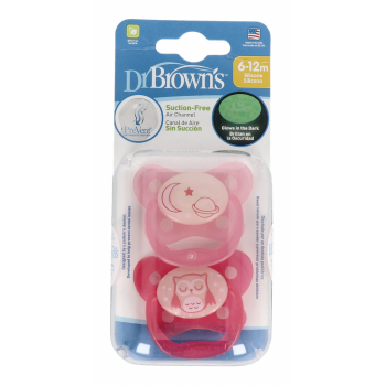 DR BROWN´S Chupete Silicona Nocturno 6 - 12 Meses 2 Uds