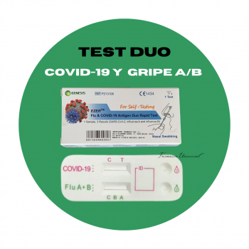 TEST DUO Antígenos Covid-19 y Gripe A/B