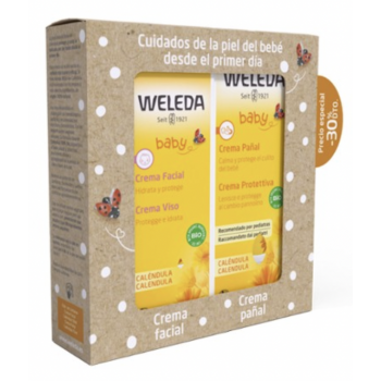 WELEDA Pack Verano Crema Facial 50 ml + Crema Pañal 75 ml