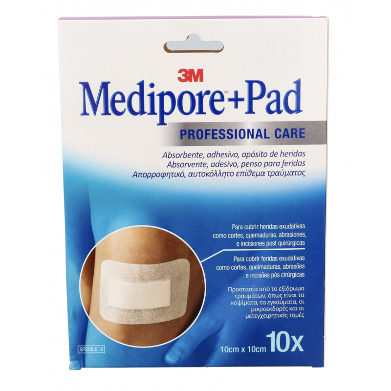 3M MEDIPORE+ PAD Apósito Estéril 10 x 10 cm 10 Uds