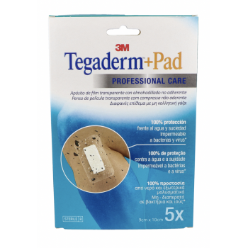 TEGADERM + PAD Apósito Estéril 5 Uds 10 cm x 9 cm