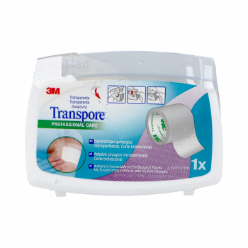 3M TRANSPORE Esparadrapo Hipoalérgico 1 Ud 5 m x 2,5 cm