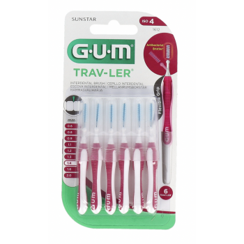 GUM Cepillo Interdental Viaje Regular Cilíndrico 1,4 mm 6 Uds