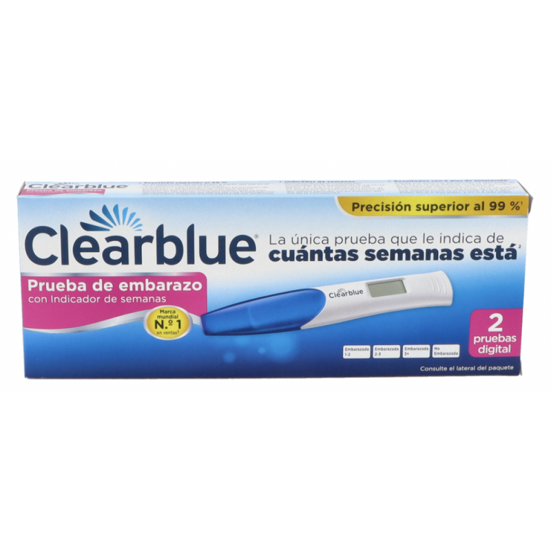 CLEARBLUE Test de Embarazo Digital con Indicador en Semanas 2 Uds