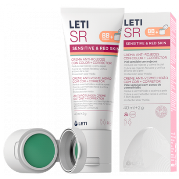 LETI SR Crema Anti-Rojeces con Color 40 ml + Corrector 2 g