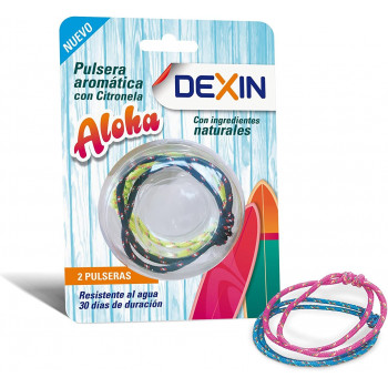 DEXIN Pulsera Antimosquitos Aromática Aloha 2 Uds