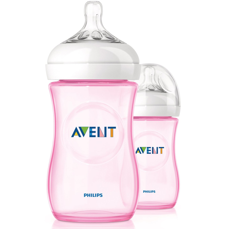 PHILIPS AVENT Biberón Rosa PP Natural 330 ml