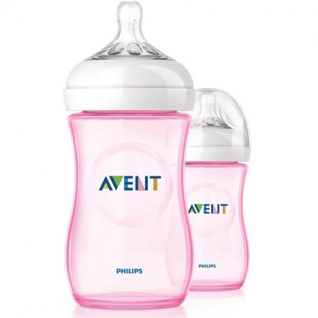 PHILIPS AVENT Biberón Rosa PP Natural 330 ml