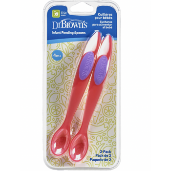 DR BROWN'S Pack 2 Cucharas Rosa Bebé +4M