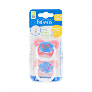 DR BROWN´S Chupete Silicona Prevent Contour 6-12 Meses 2 Uds