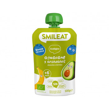 SMILEAT Pouch Aguacate y Arándanos 100 g