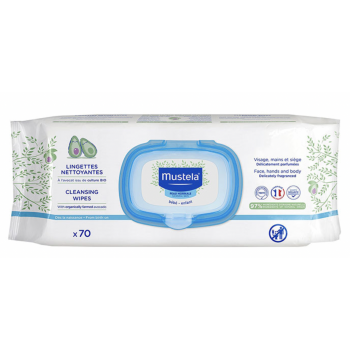 MUSTELA Toallitas Limpiadoras con Aguacate Bio 60 ud