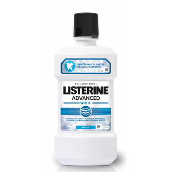 LISTERINE enjuague bucal advanced White con flúor blanqueador 500ml