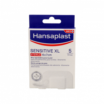 HANSAPLAST Sensitive Xl Apósito Estéril 5 Uds 7 cm x 6 cm