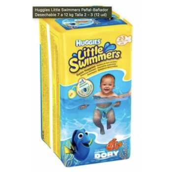 HUGGIES Pañal Swimmers Talla 2-3 12 Uds