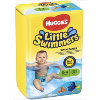 HUGGIES Pañal Swimmers Talla 3-4 12 Uds