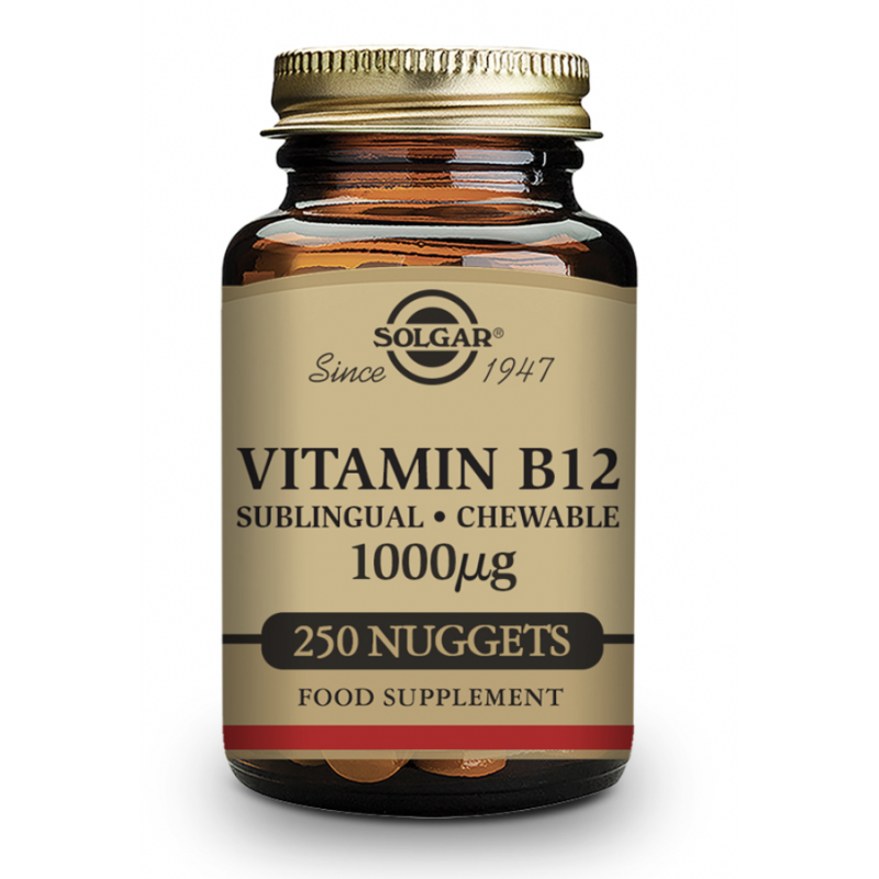 SOLGAR Vitamina B12 1000 μg 250 Comprimidos Sublinguales - Masticables