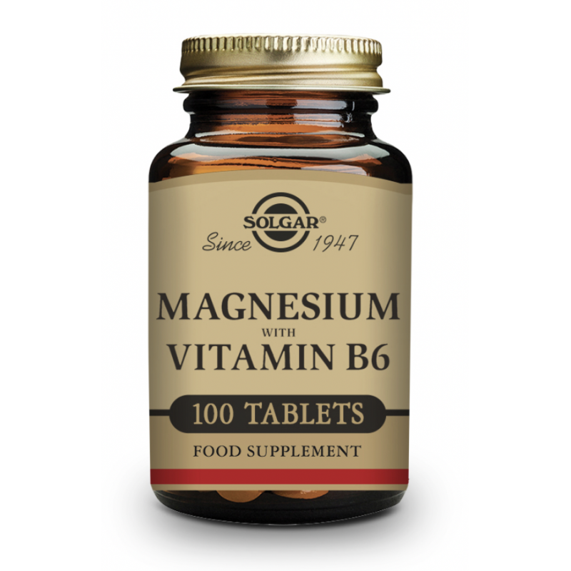 SOLGAR Magnesio + Vitamina B6 - 100 Comprimidos