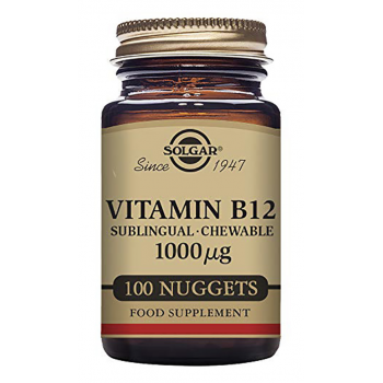 SOLGAR Vitamina B12 1000 μg (Cianocobalamina) 100 Comprimidos Sublinguales - Masticables