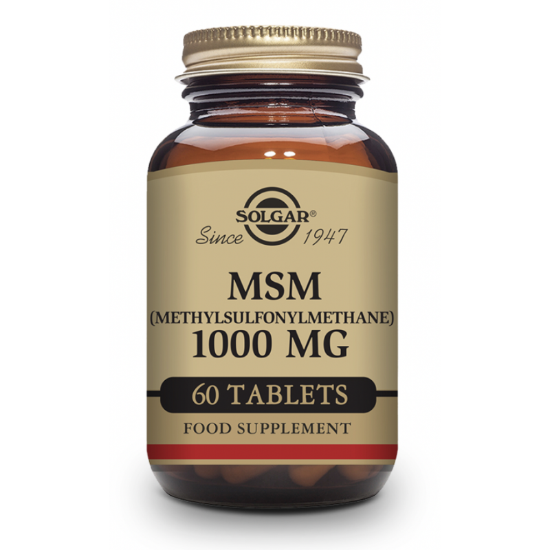 SOLGAR MSM 1000 mg (Metil Sulfonil Metano) - 60 Comprimidos