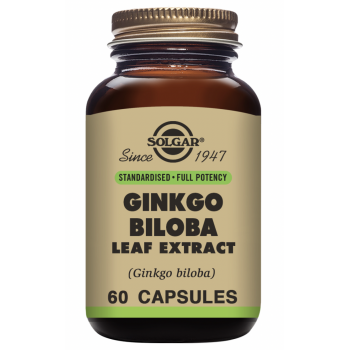 SOLGAR Ginkgo Biloba Extracto de Hoja 60 Cápsulas Vegetales