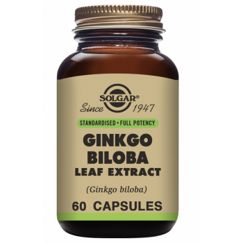 SOLGAR Ginkgo Biloba Extracto de Hoja 60 Cápsulas Vegetales